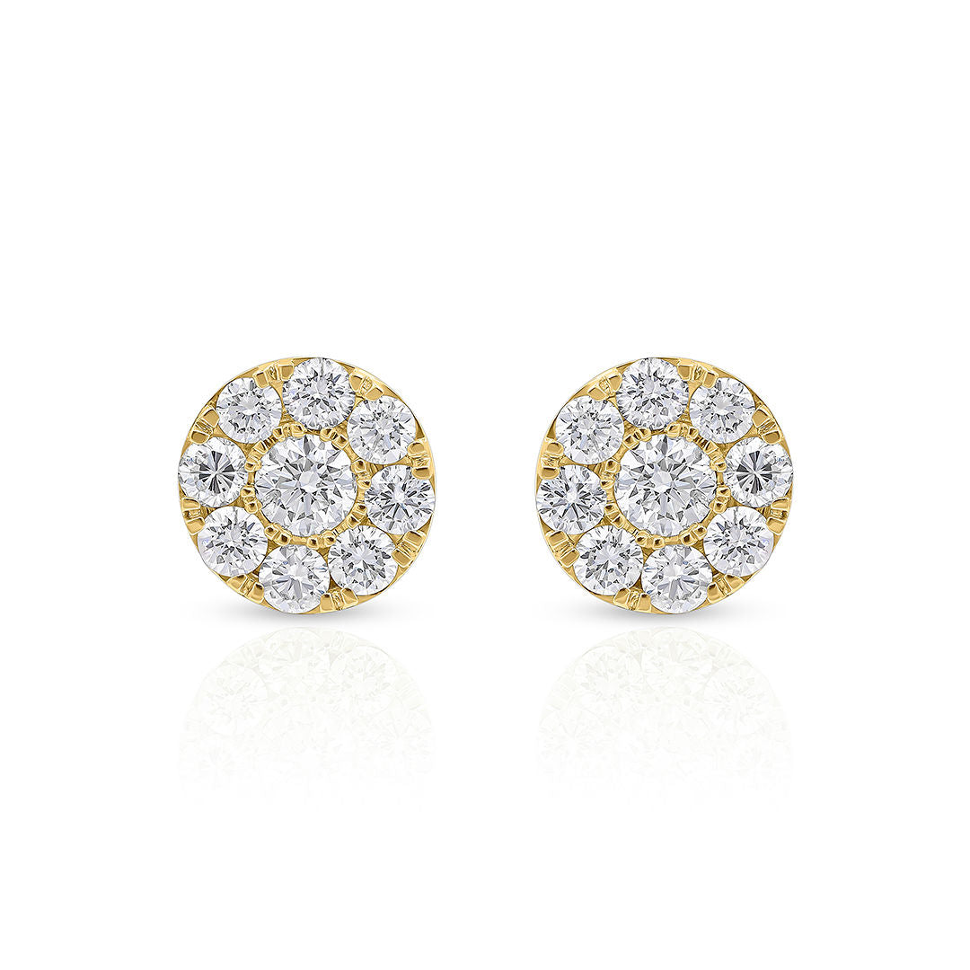 Nine Stone Diamond Earrings