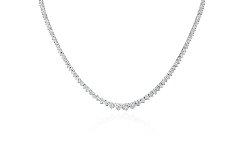 Riviere White Gold Graduated Diamond Necklace