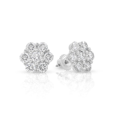 Diamond Cluster Earrings