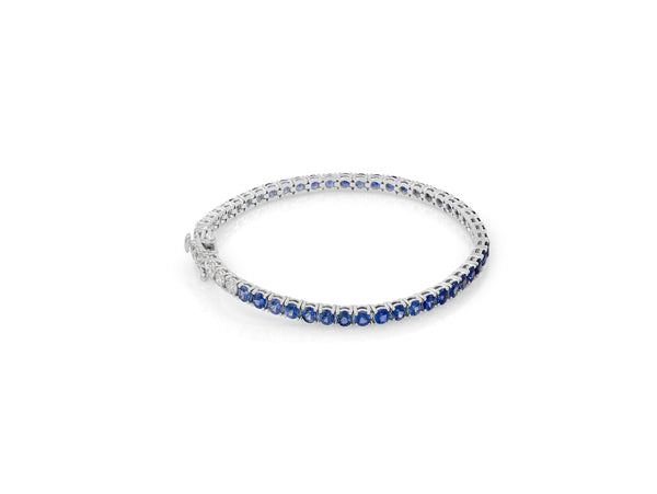 Sapphire Tennis Bracelet with Diamonds