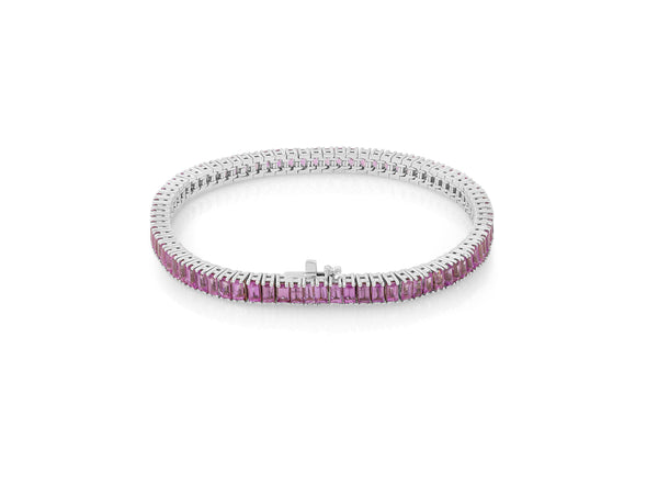 Pink Sapphire Baguette Bracelet