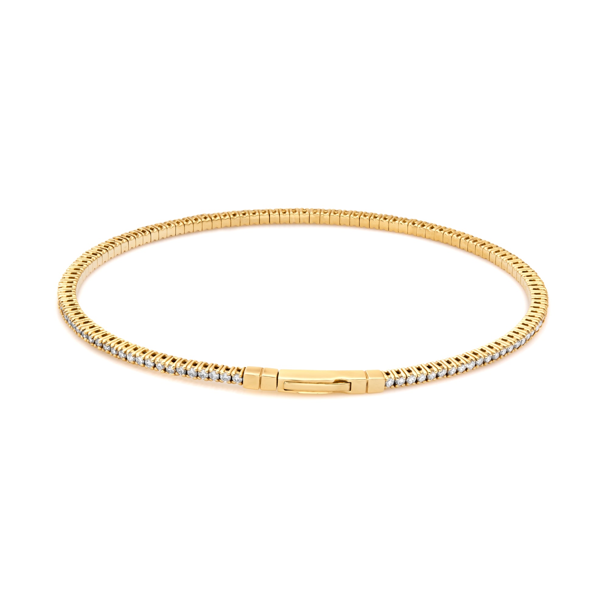 Yellow Gold Flex Bangle 1 pointer