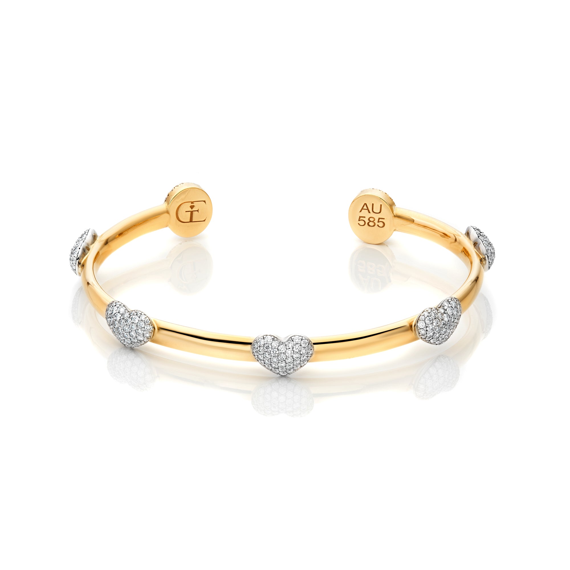 Diamond Heart Bangle