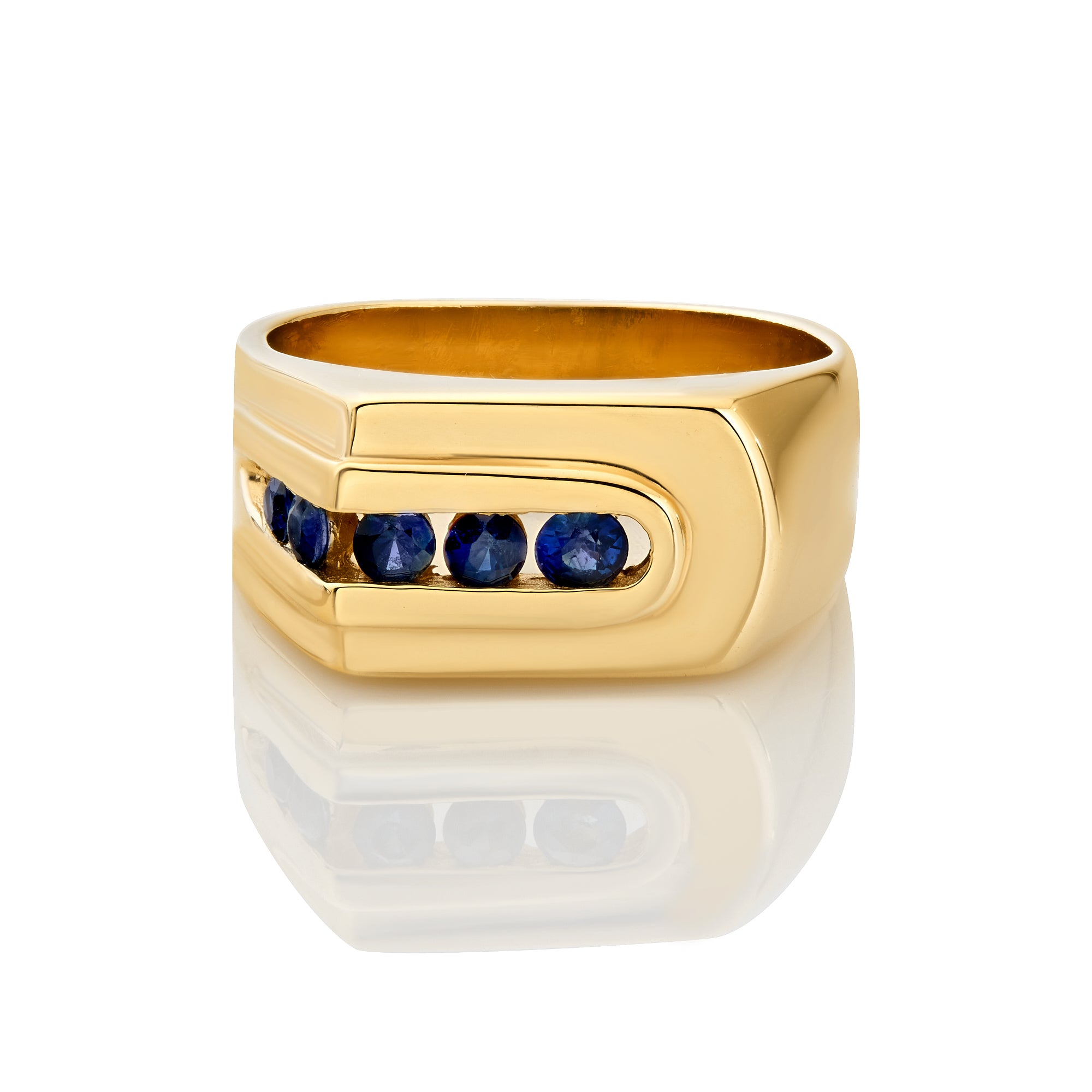 Blue Sapphire Pinky Ring