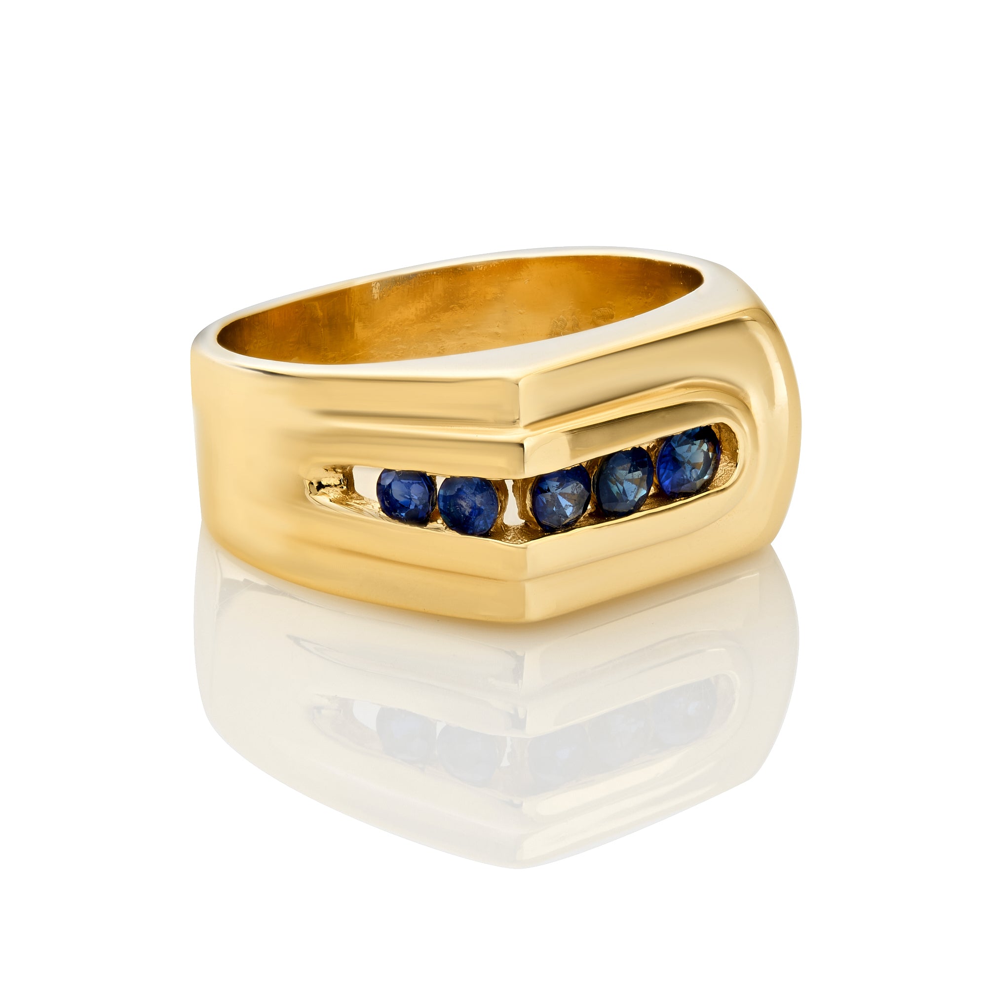 Blue Sapphire Pinky Ring