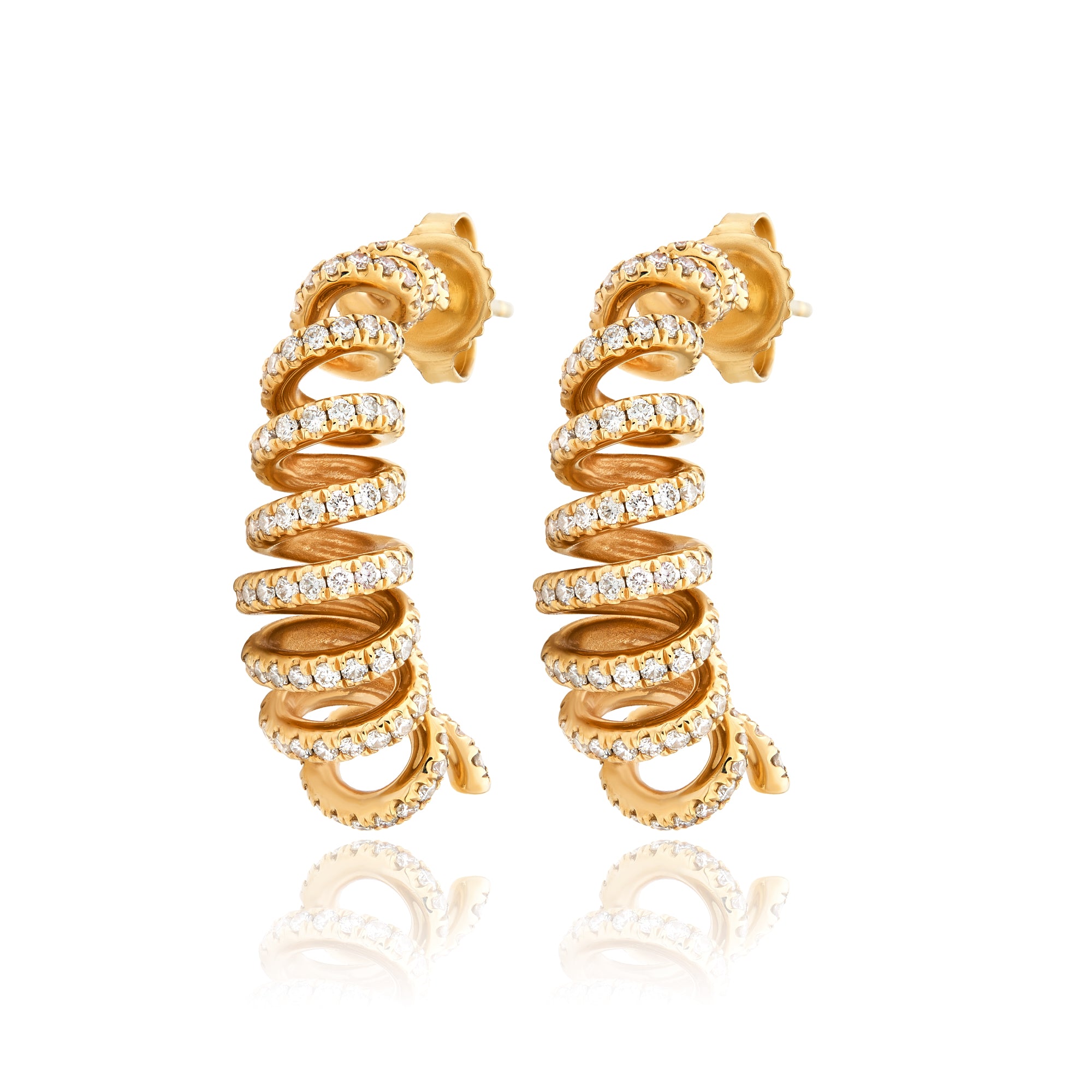 Diamond Spiral Hoops