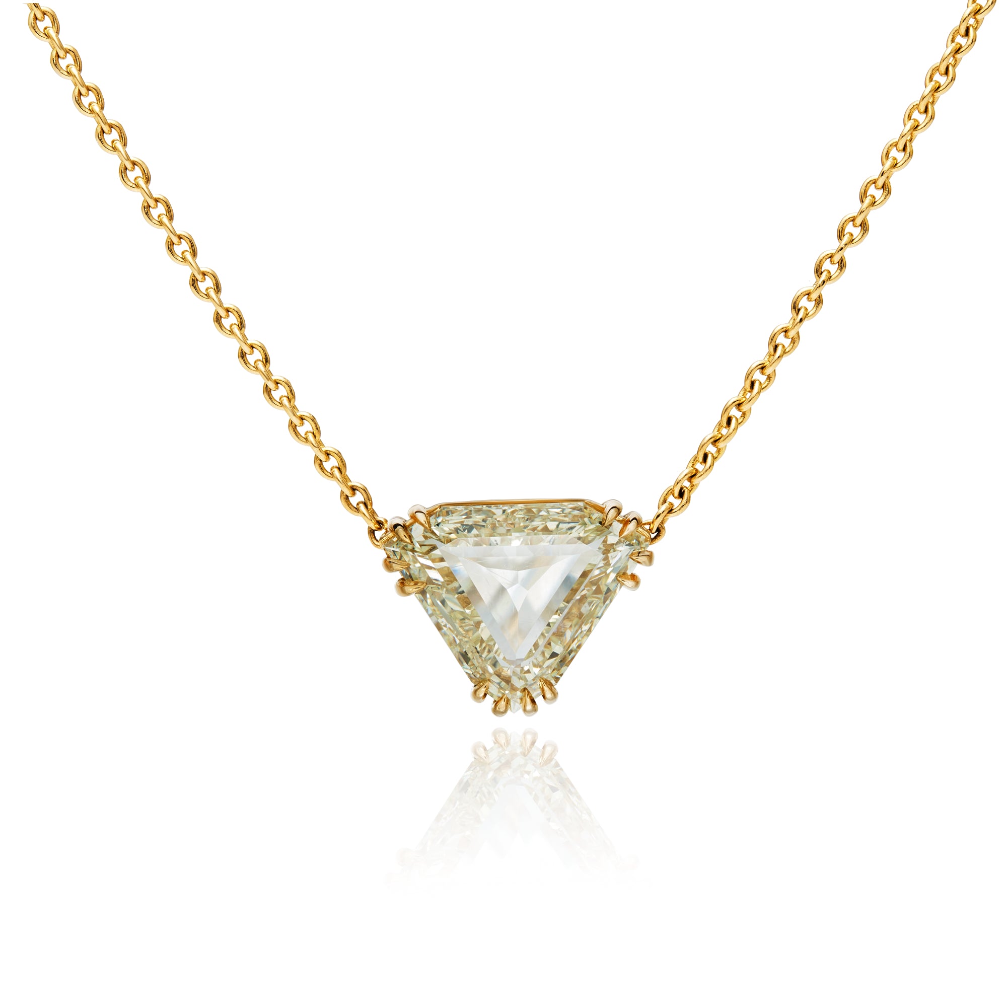 Shield Cut Diamond Pendant