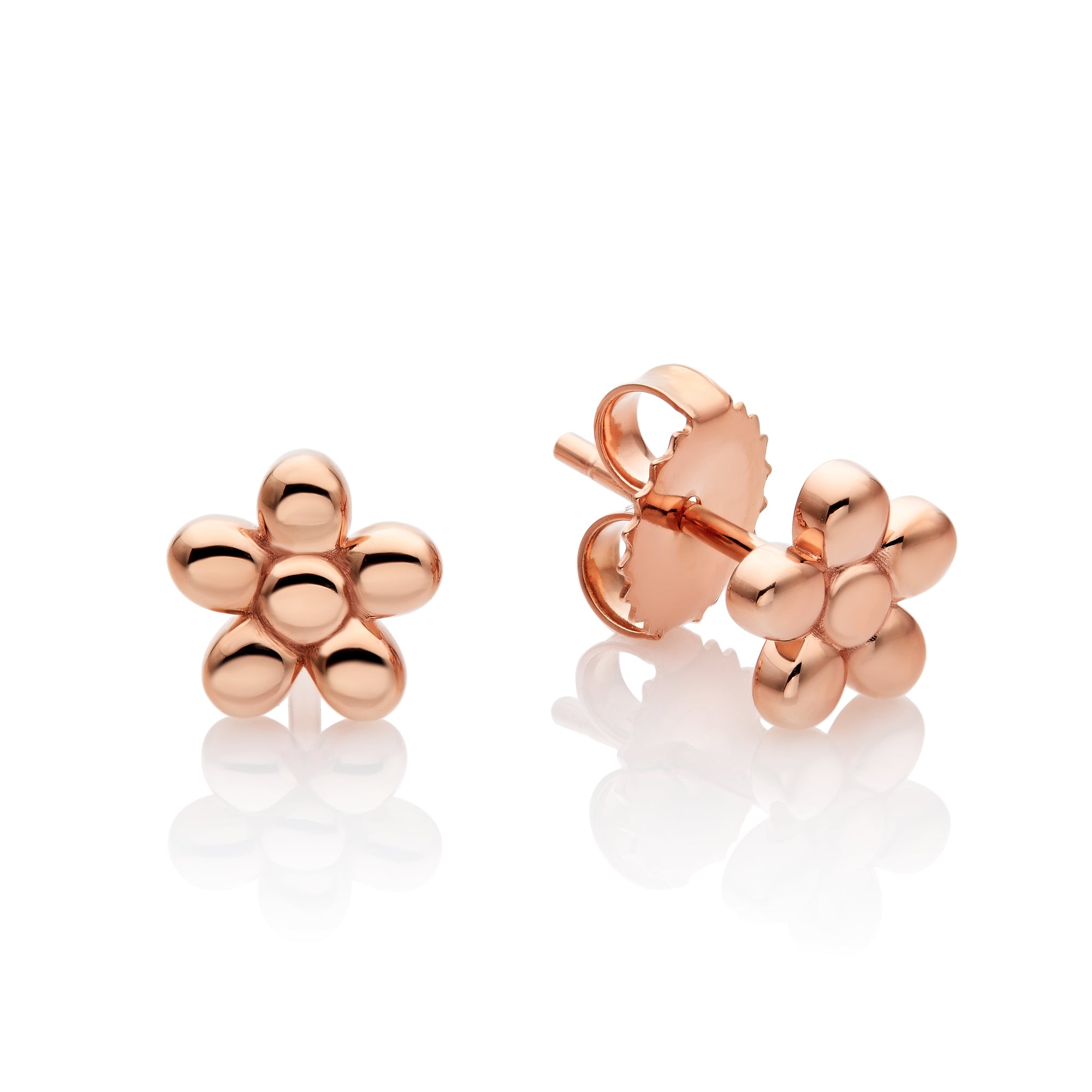 Rose Gold Flower Earrings
