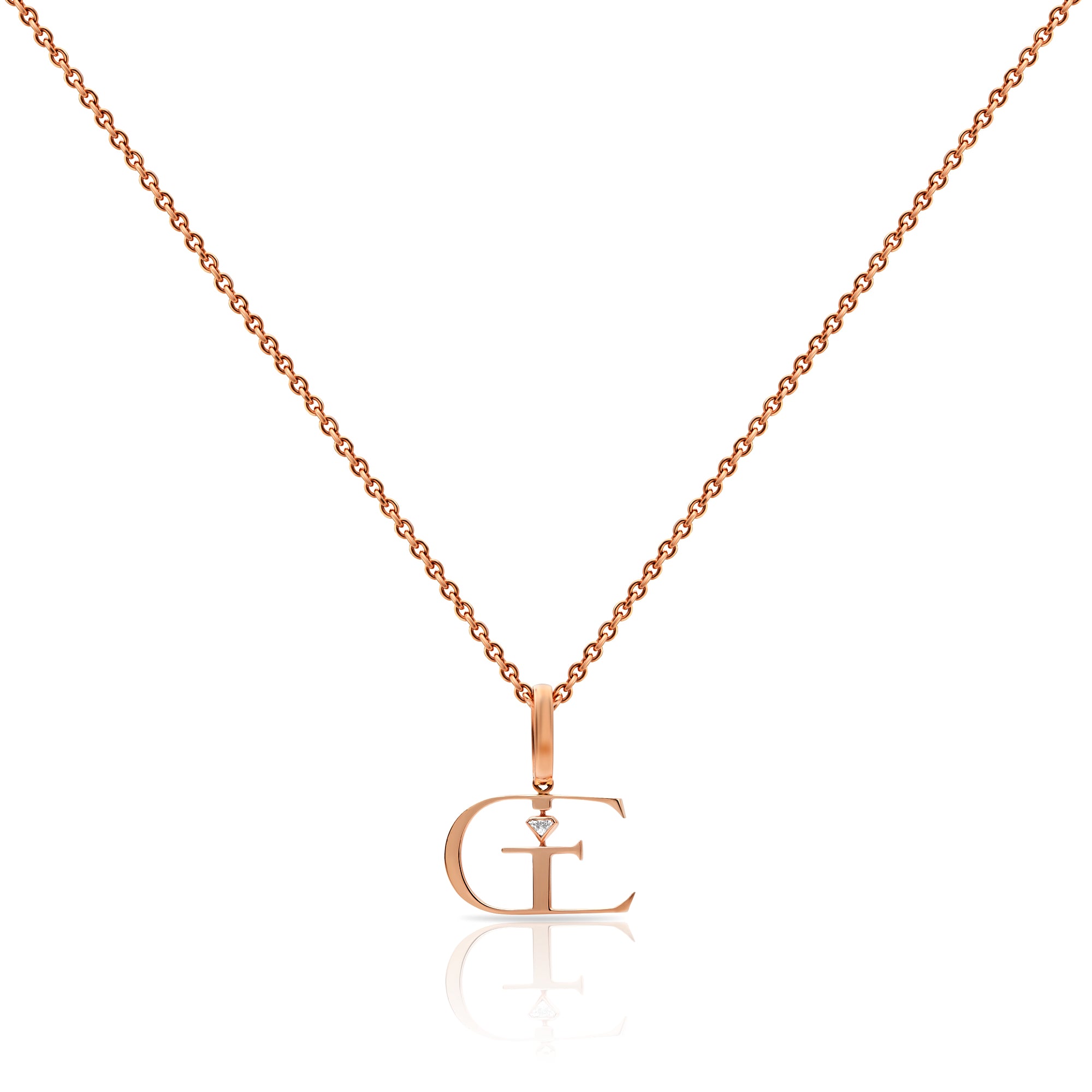 GE Logo Pendant (Rose Gold)