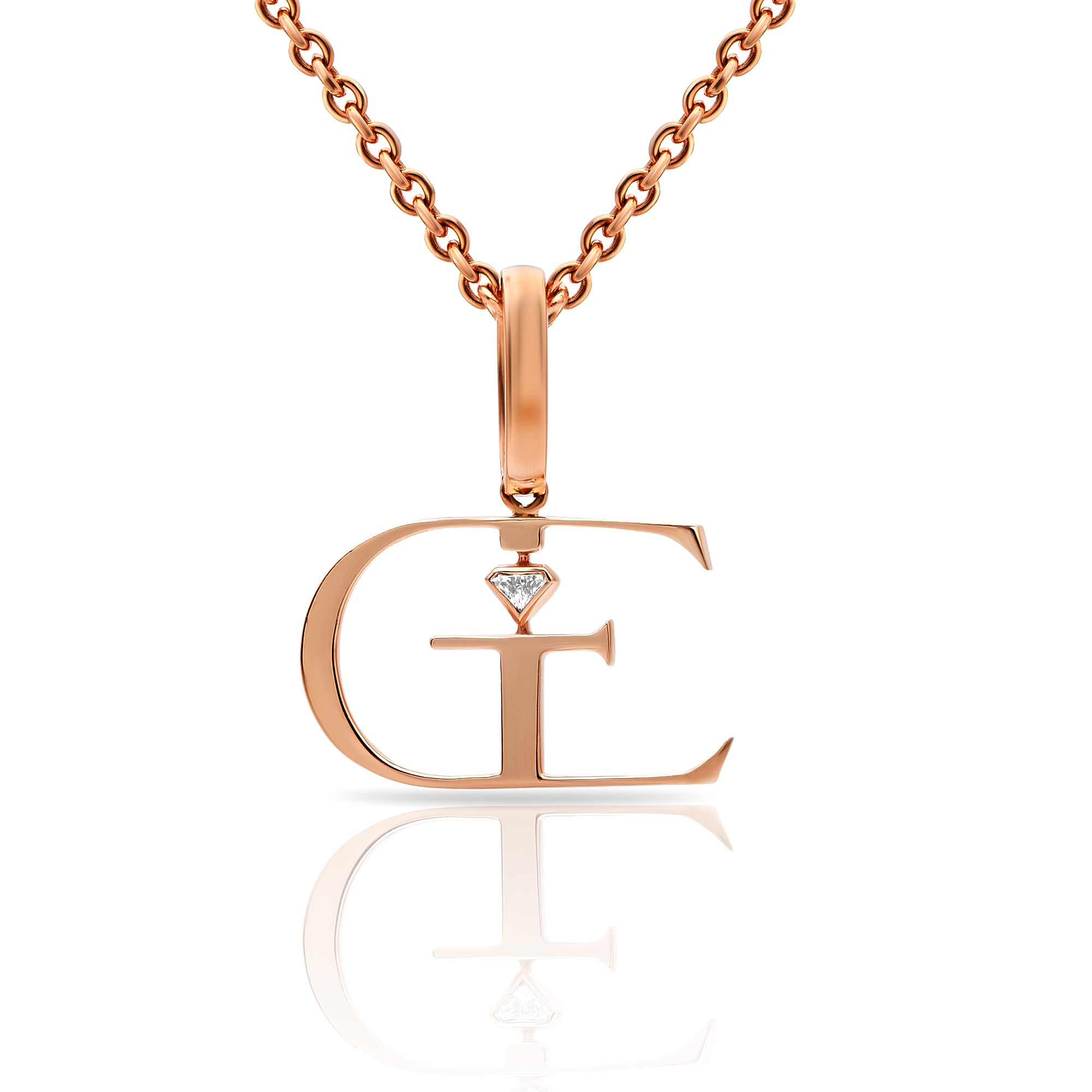 GE Logo Pendant (Rose Gold)