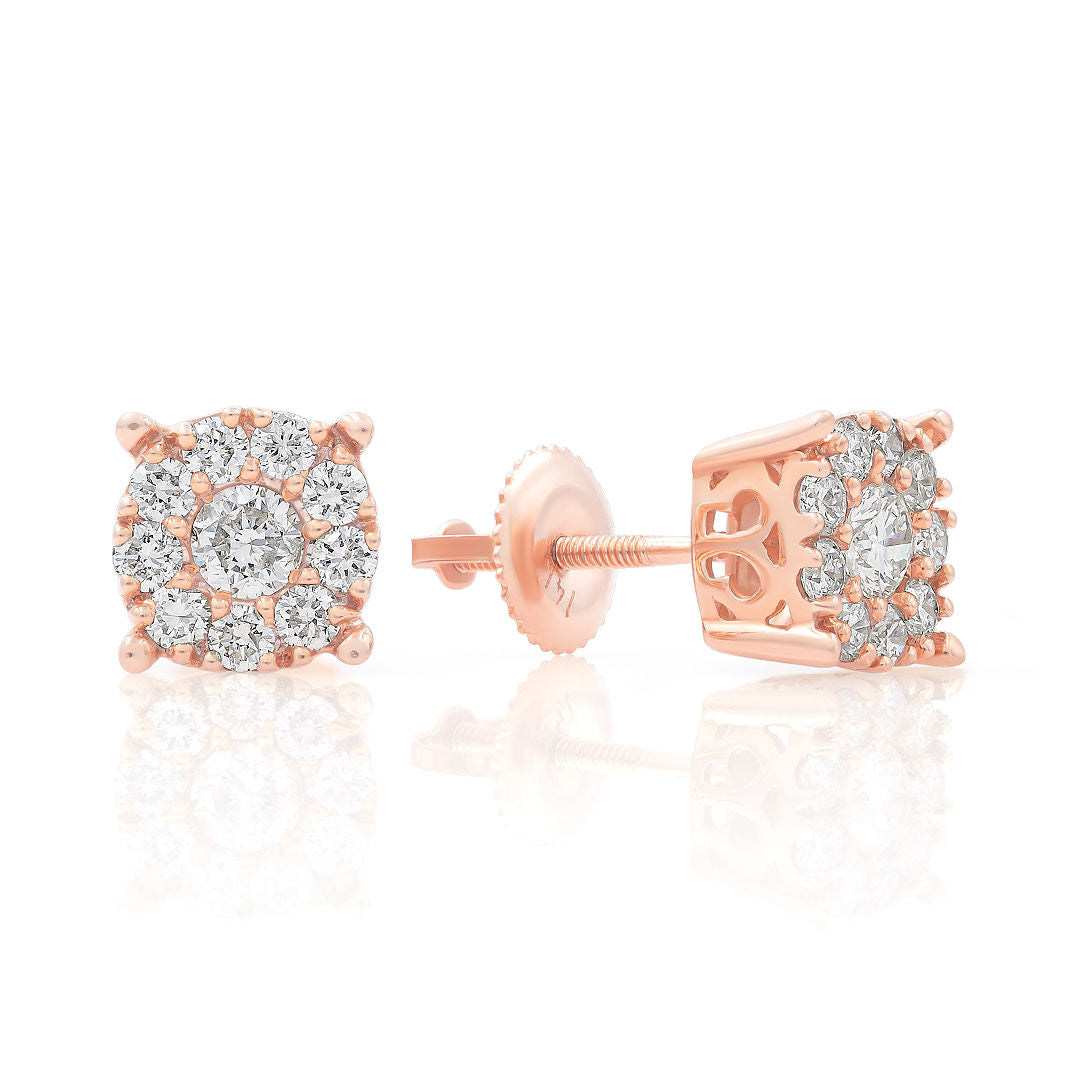 Ten Stud Diamond Earrings