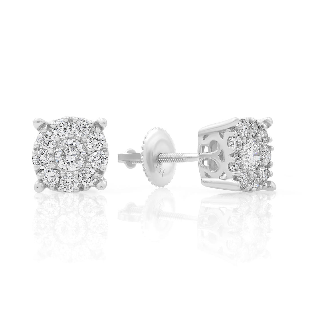 Shop 14K White Gold Diamond Pear Shape Lobe Earring | Carbon & Hyde