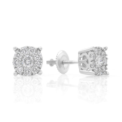 Ten Stud Diamond Earrings