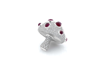 Diamond Ruby Shroom Pendant