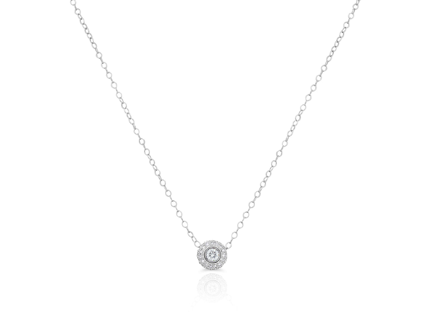 Diamond Double Halo Necklace