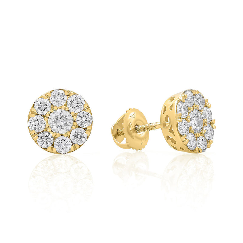 Nine Stone Diamond Earrings