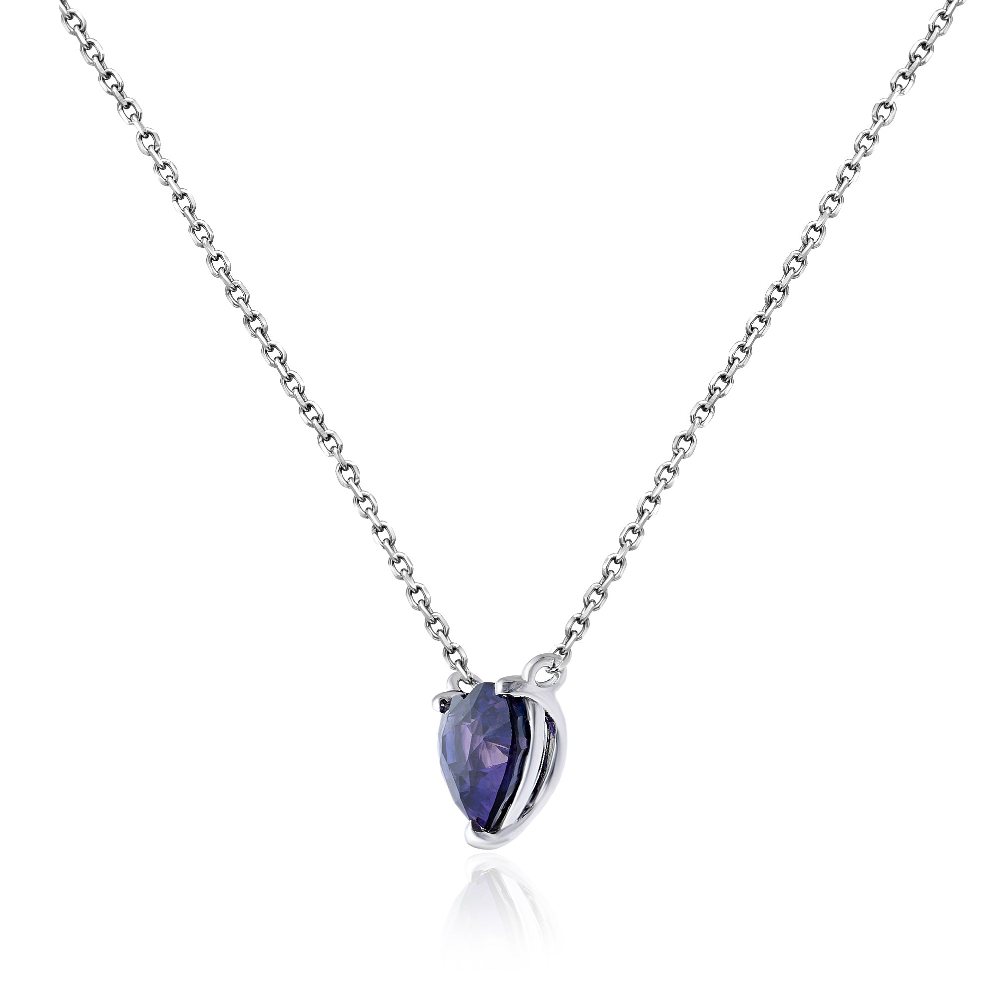 Purple heart Shape Sapphire Pendant (1.53 ct)