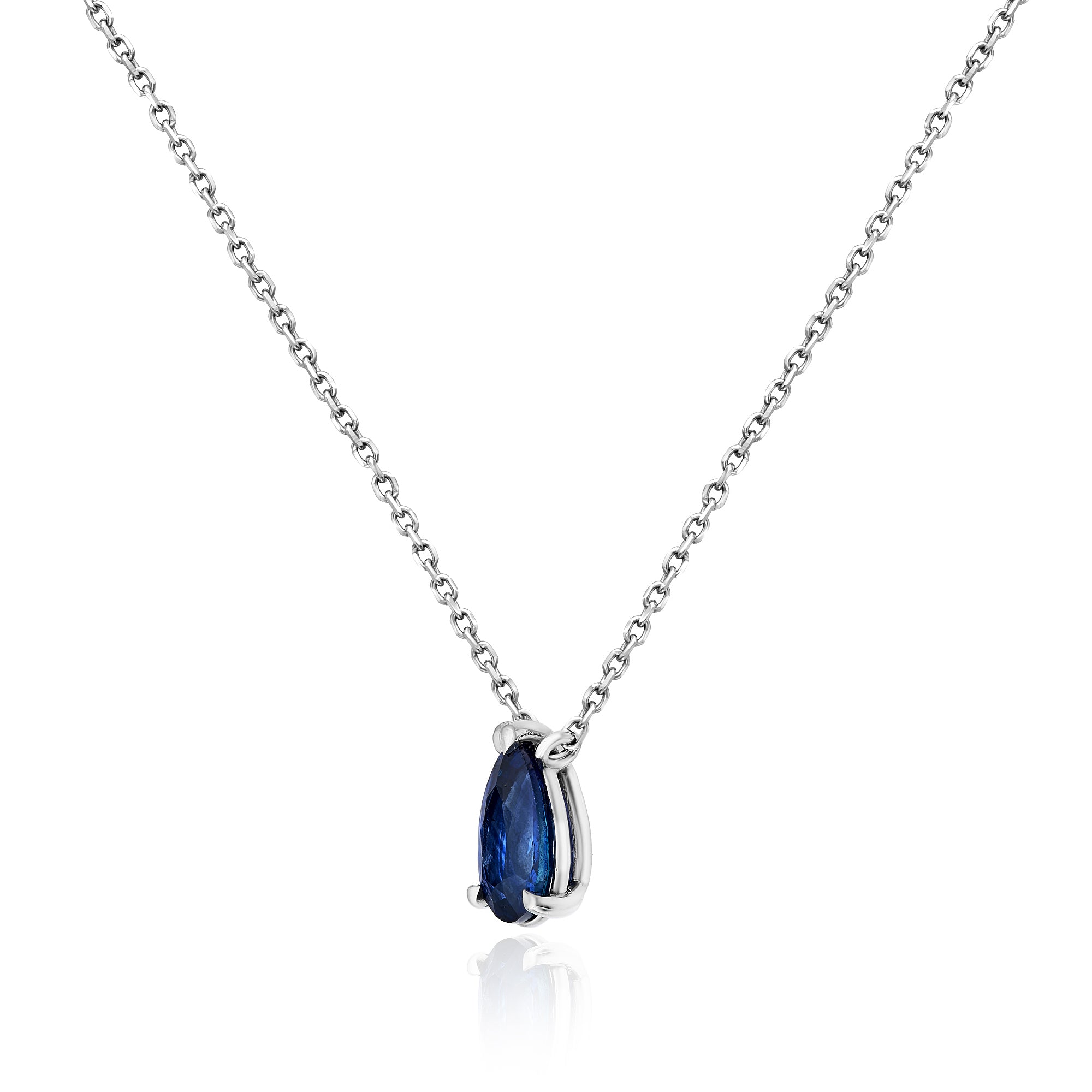 Blue Sapphire Pear Shape Pendant (0.84ct)