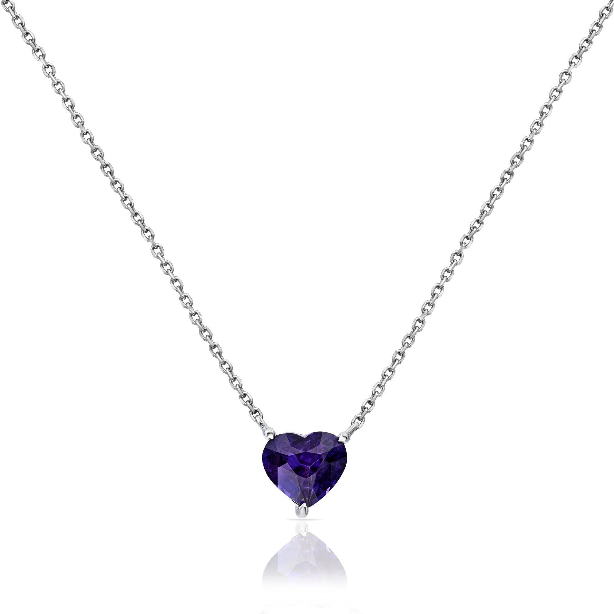 Purple heart Shape Sapphire Pendant (1.53 ct)