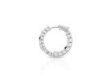 Emerald cut diamond hoops