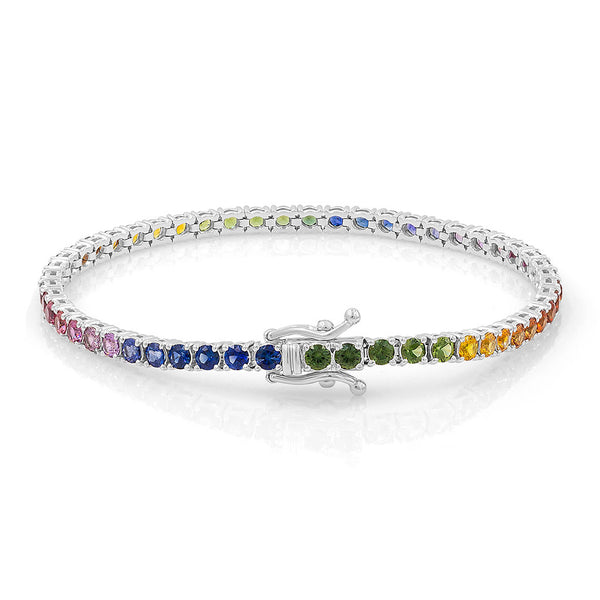 Rainbow Tennis Bracelet (Gradient)