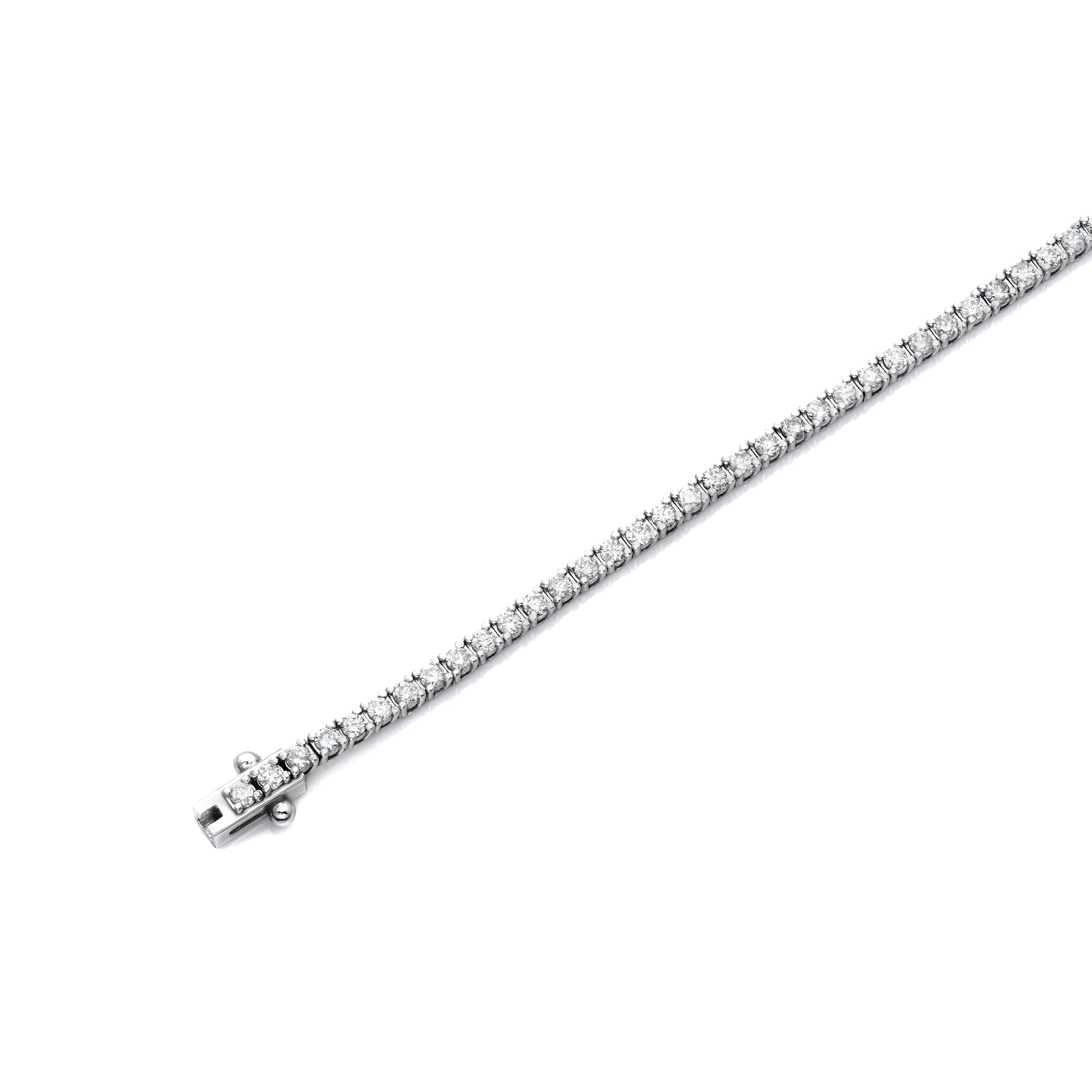 White Gold Diamond Tennis Bracelet 2 pointers