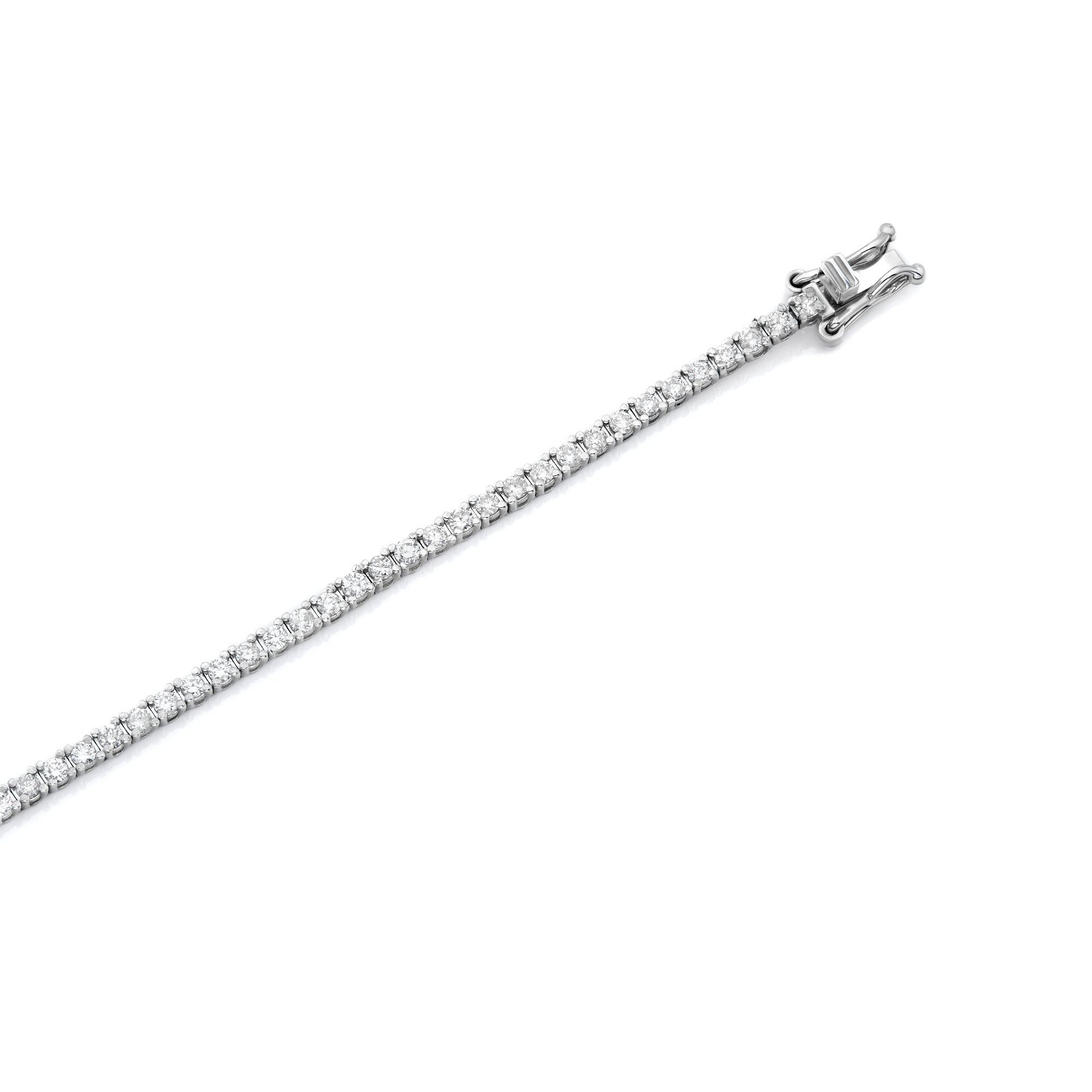 White Gold Diamond Tennis Bracelet 2 pointers