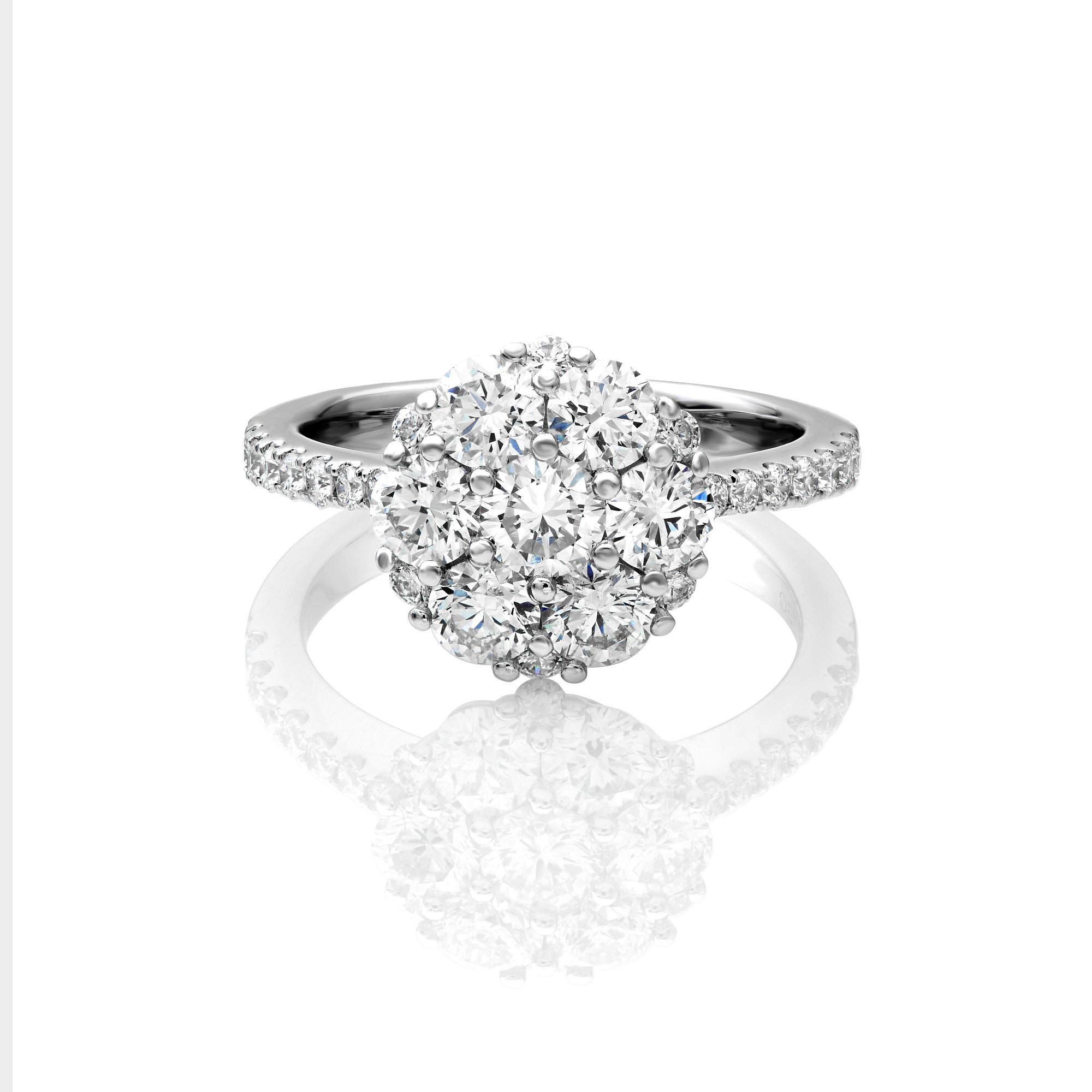 Ladies Round Cluster Diamond Ring