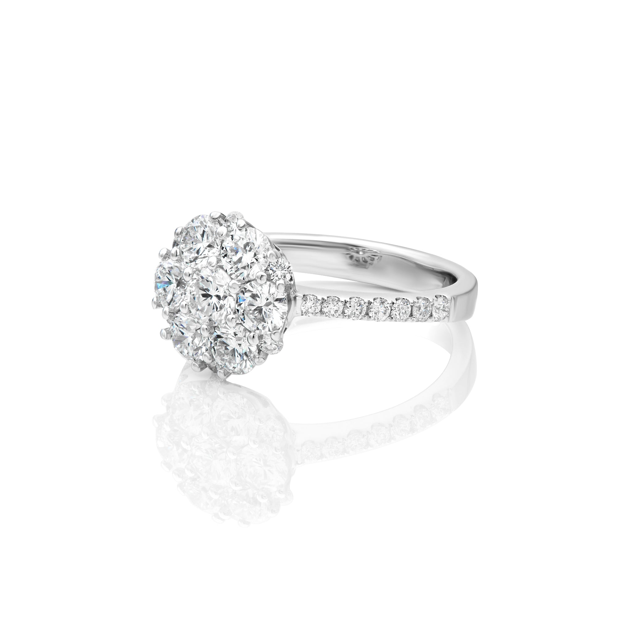 Ladies Round Cluster Diamond Ring