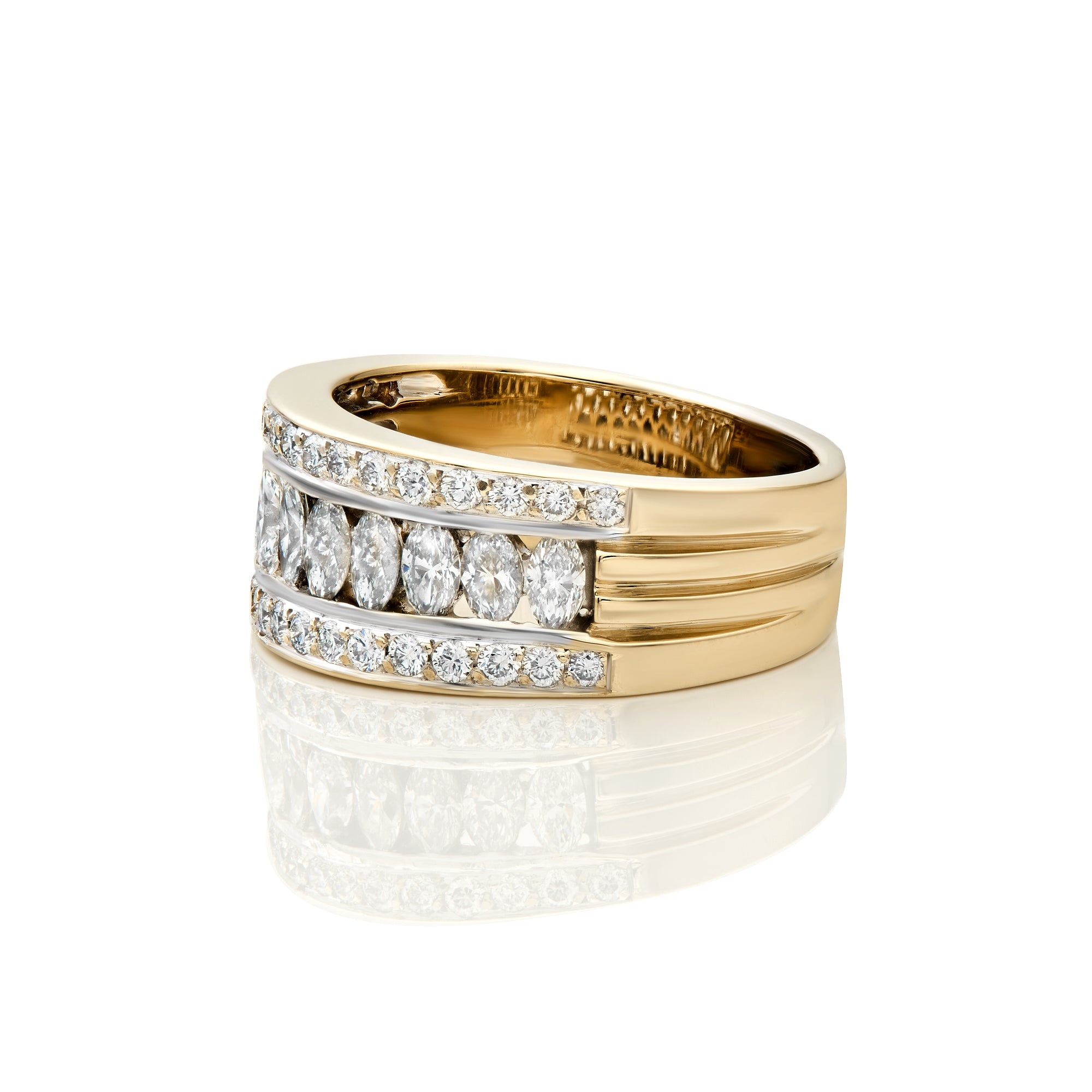 Marquise and Round Diamond Ring