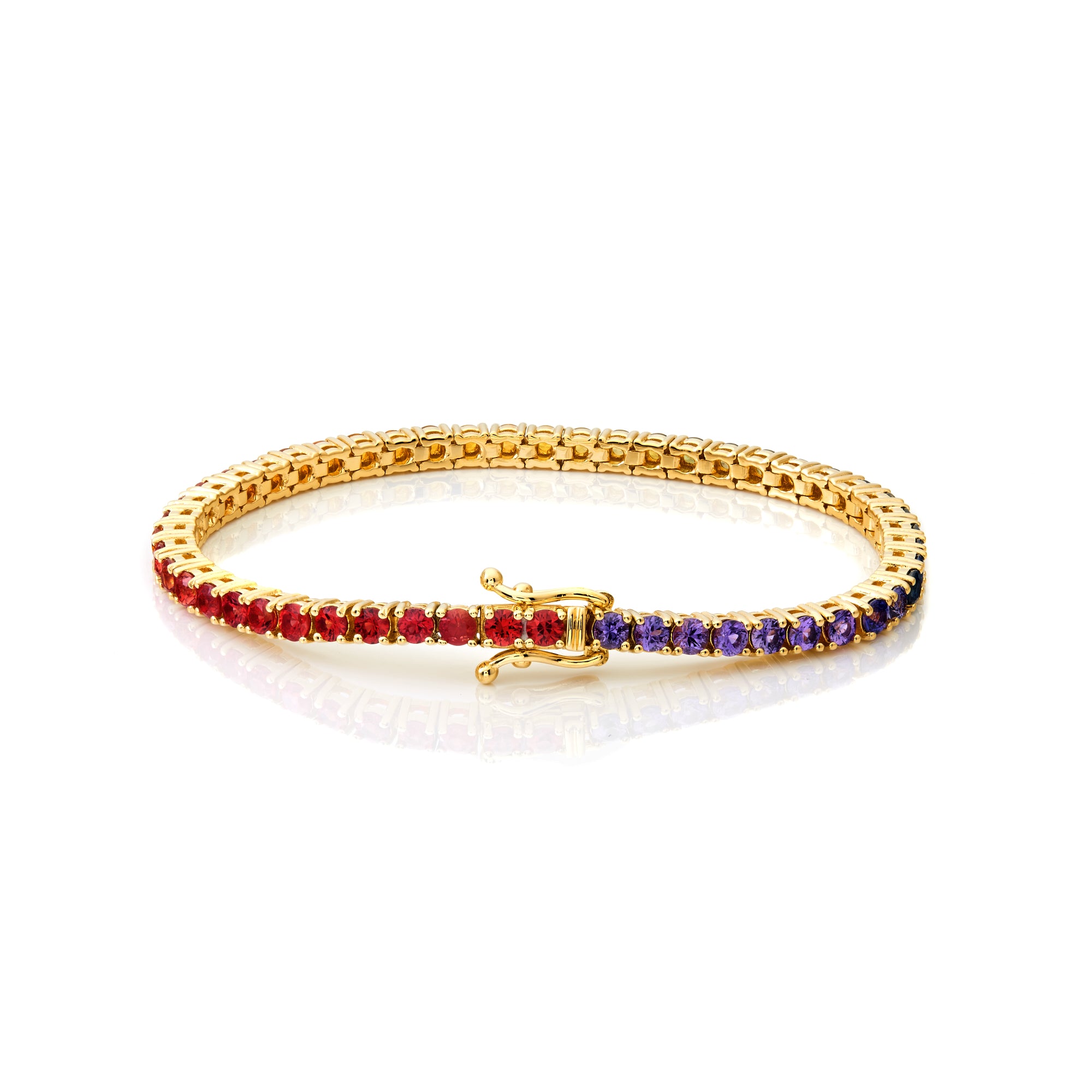 Rainbow Sapphire Tennis Bracelet