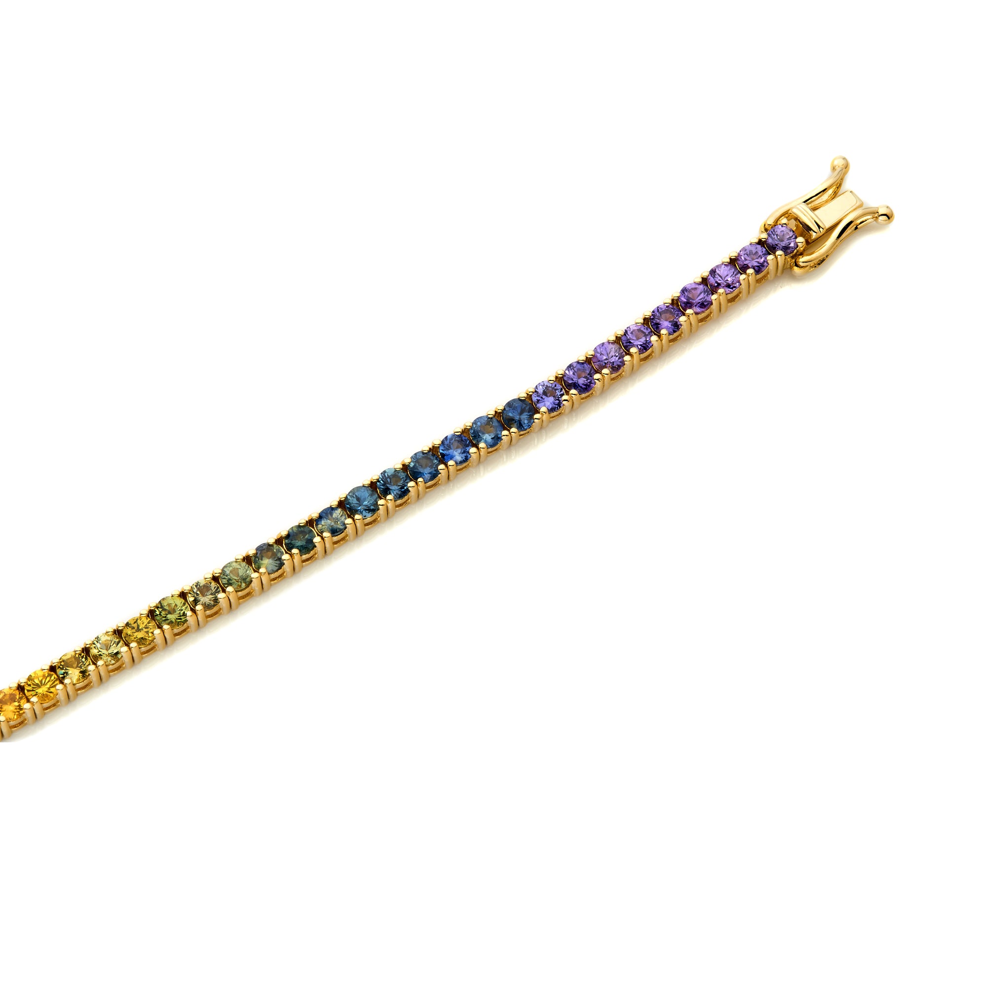 Rainbow Sapphire Tennis Bracelet