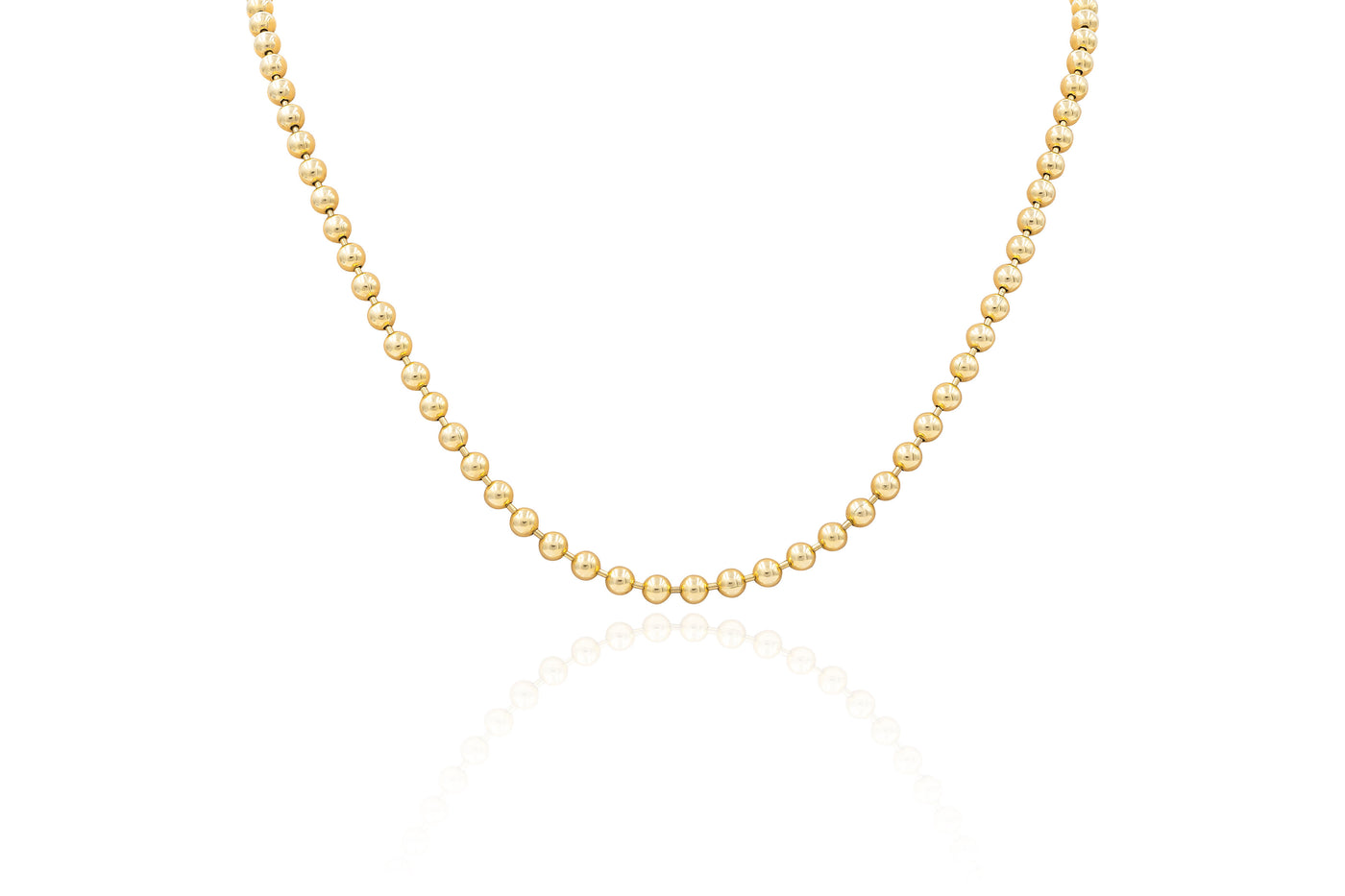 Small Yellow Gold Ball Chain