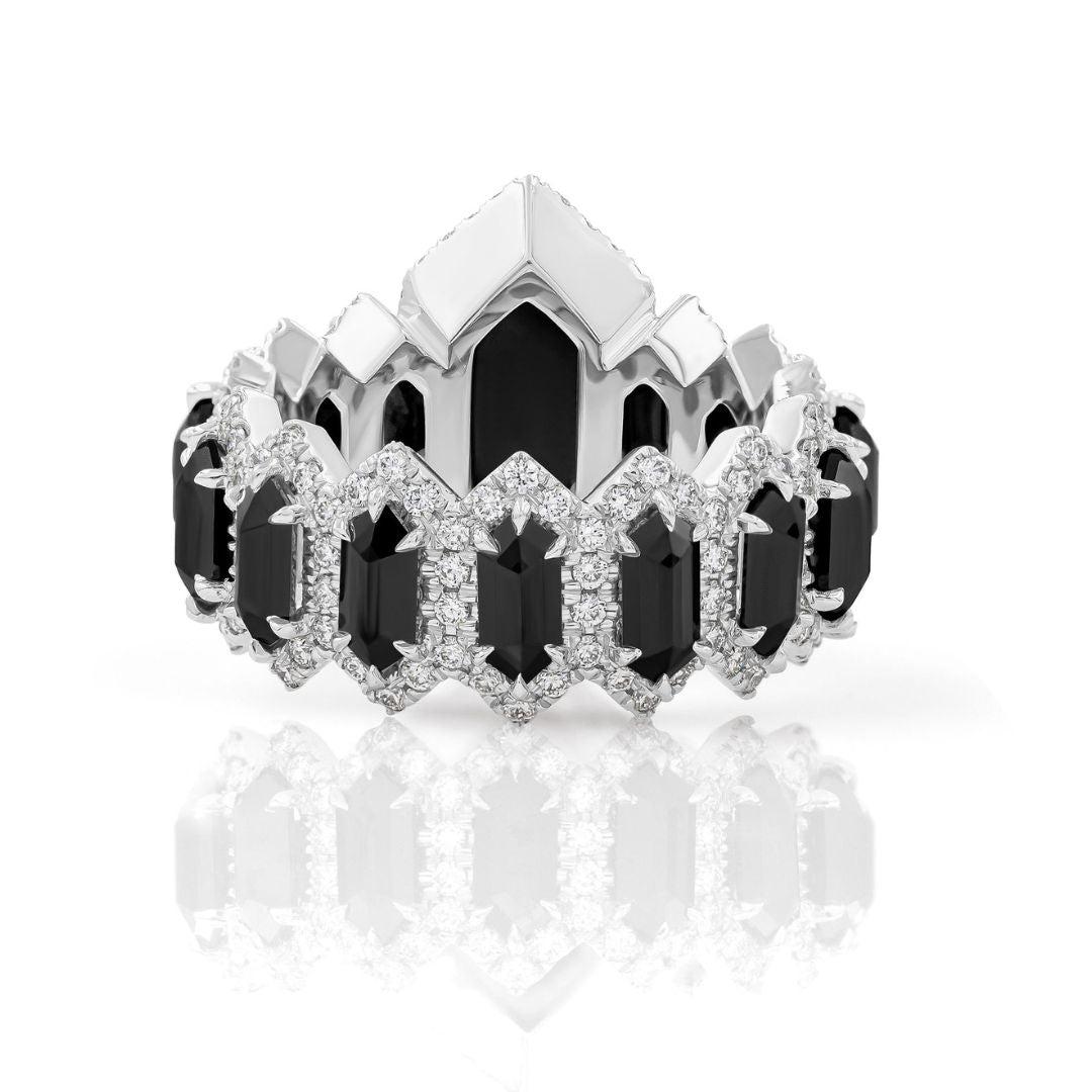 Black Hexagon Ring