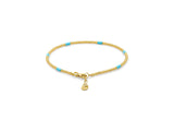 Turquoise Moon Cut Bead Bracelet