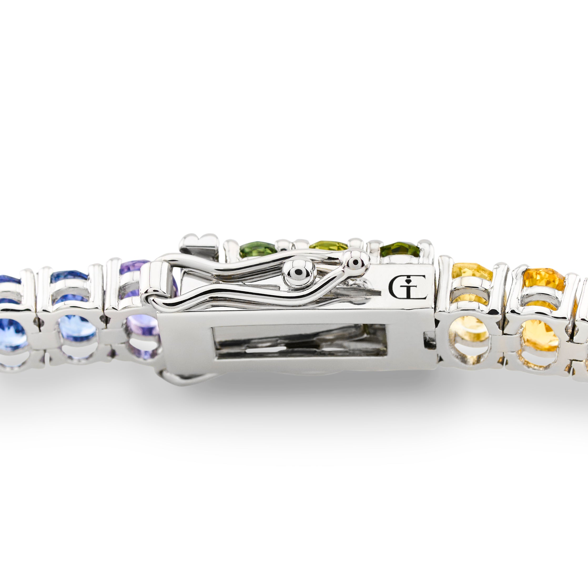 Oval Rainbow Sapphire Tennise Bracelets