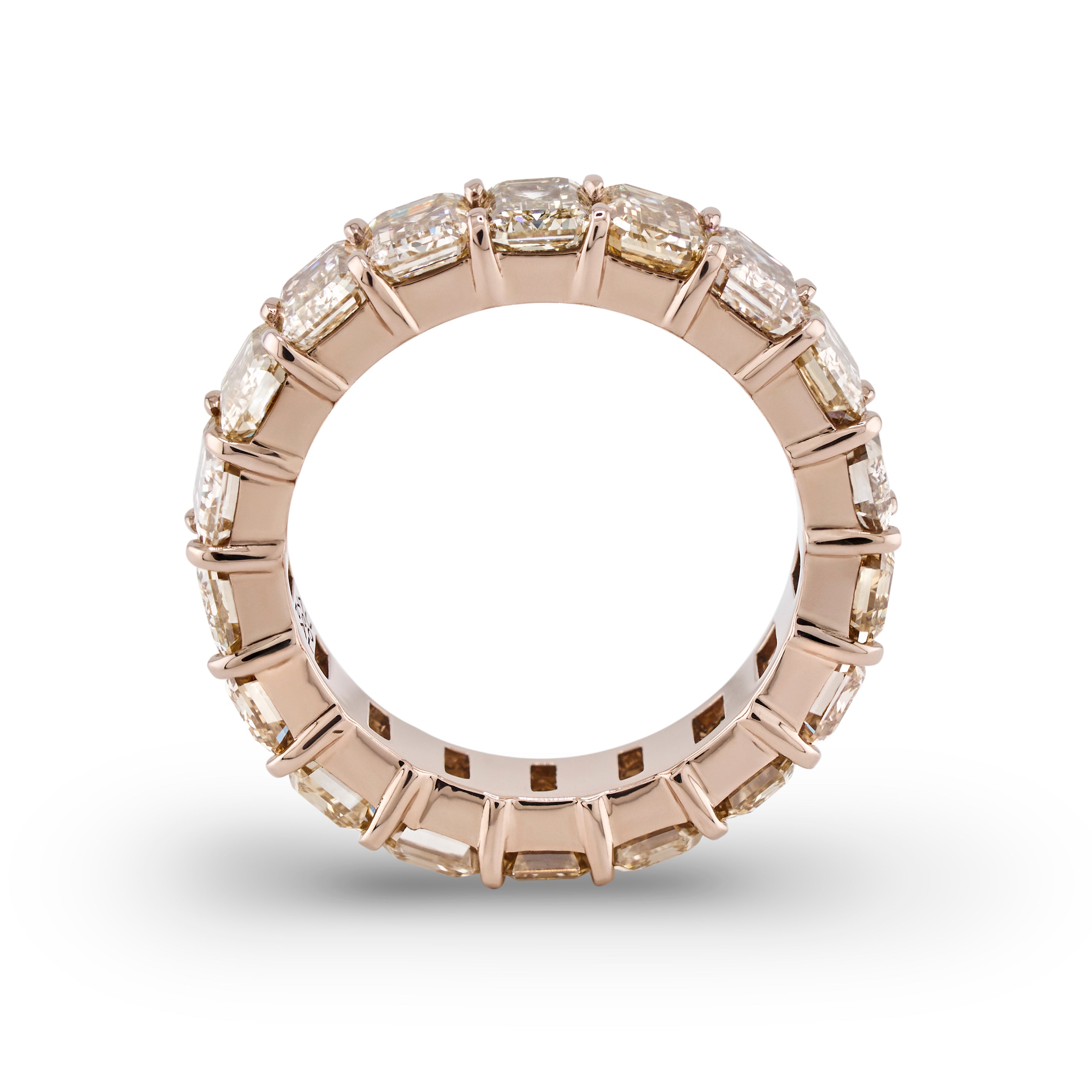 Emerald Cut Champagne Eternity Ring