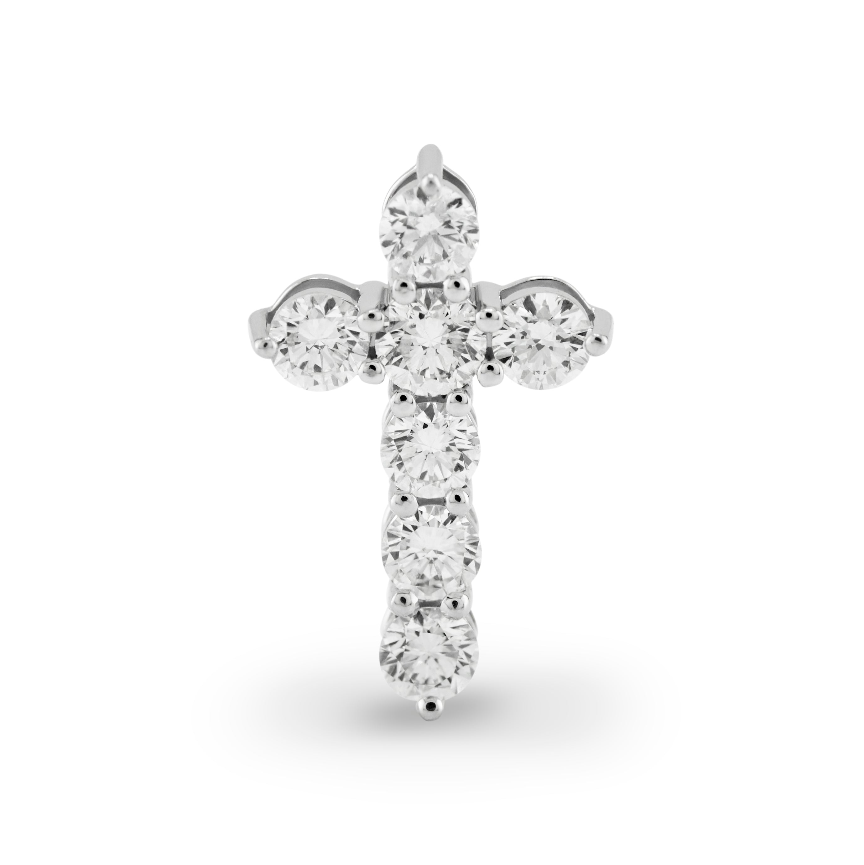Baby Diamond Cross 14kt white gold