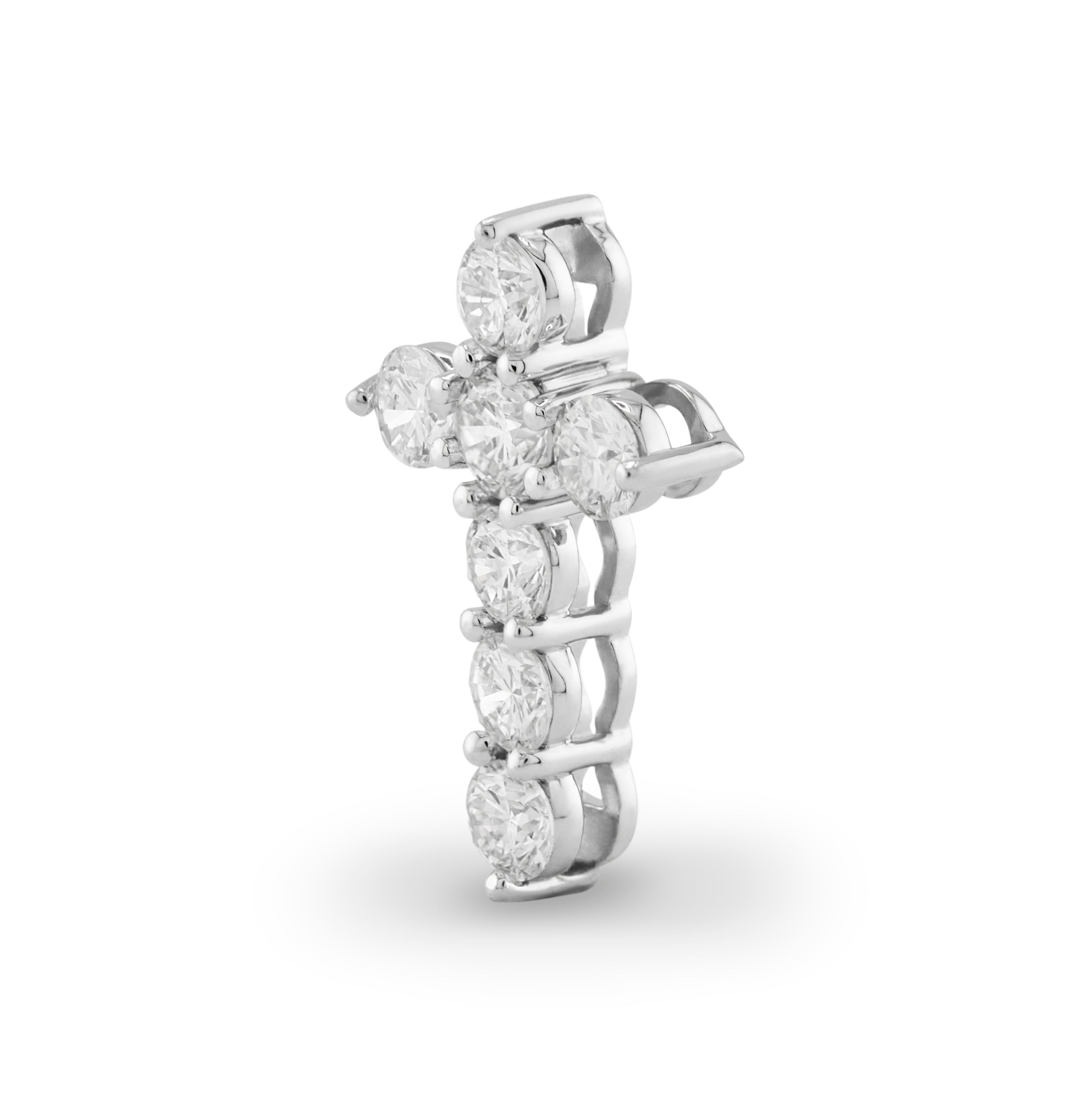 Baby Diamond Cross 14kt white gold