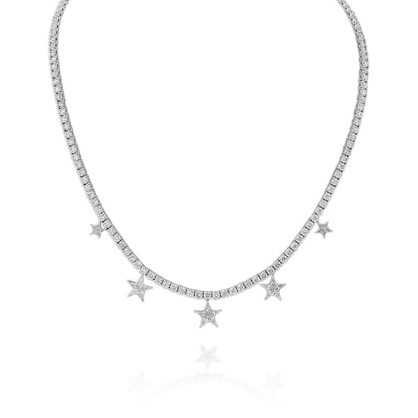 Diamond Tennis chain with stars