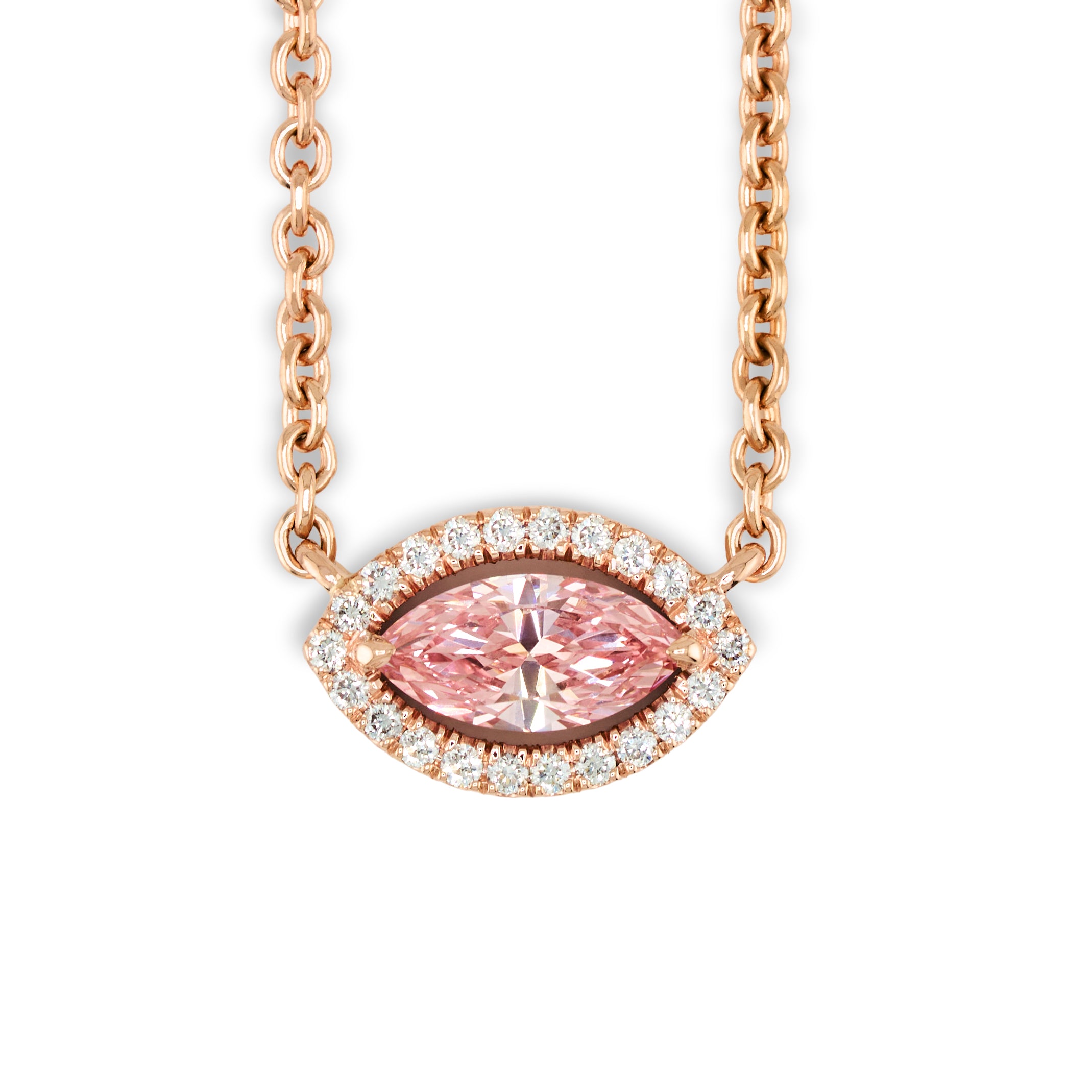 Pink Marquise Eye Pendant