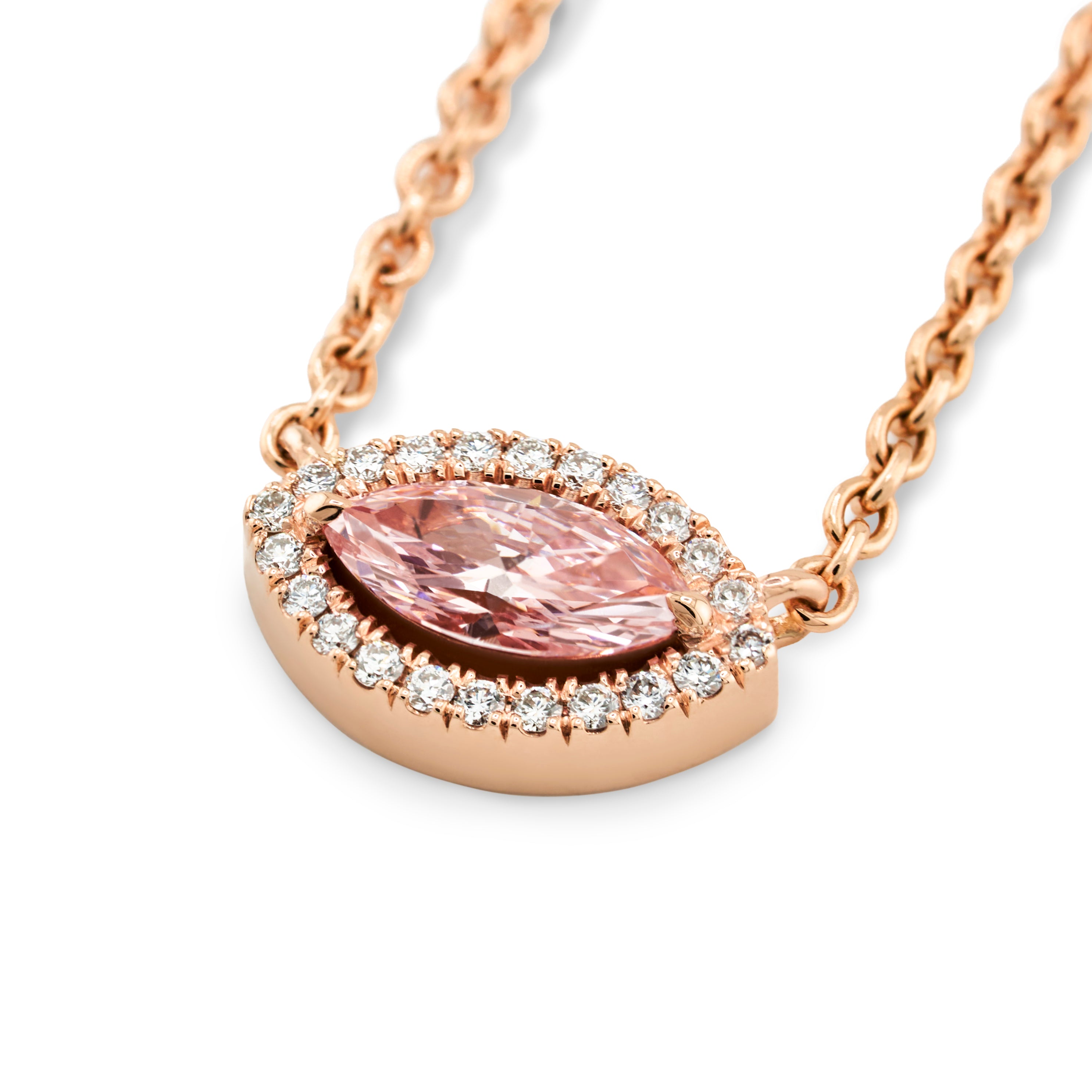 Pink Marquise Eye Pendant