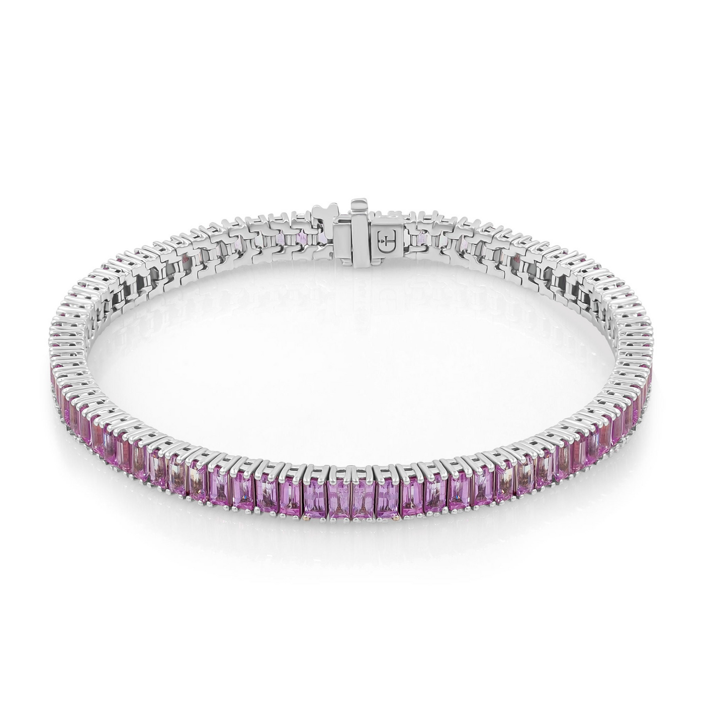 Pink Sapphire Baguette Bracelet