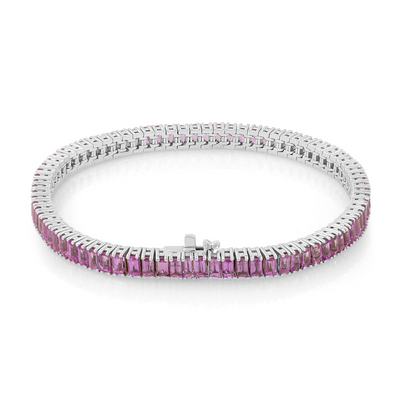 Pink Sapphire Baguette Bracelet