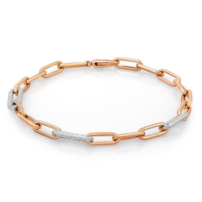 Rose Gold Paperclip Bracelet