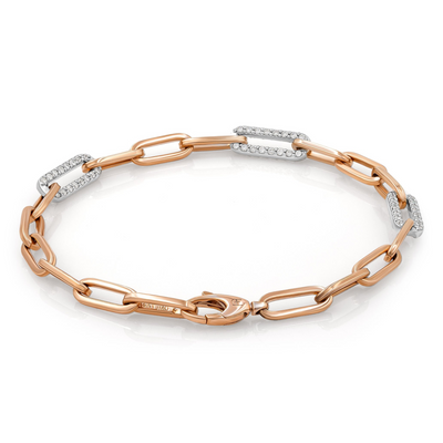 Rose Gold Paperclip Bracelet