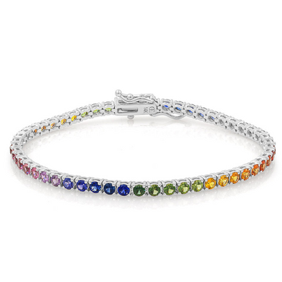 Rainbow Tennis Bracelet (Gradient)