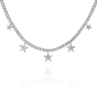 Diamond Tennis chain with stars