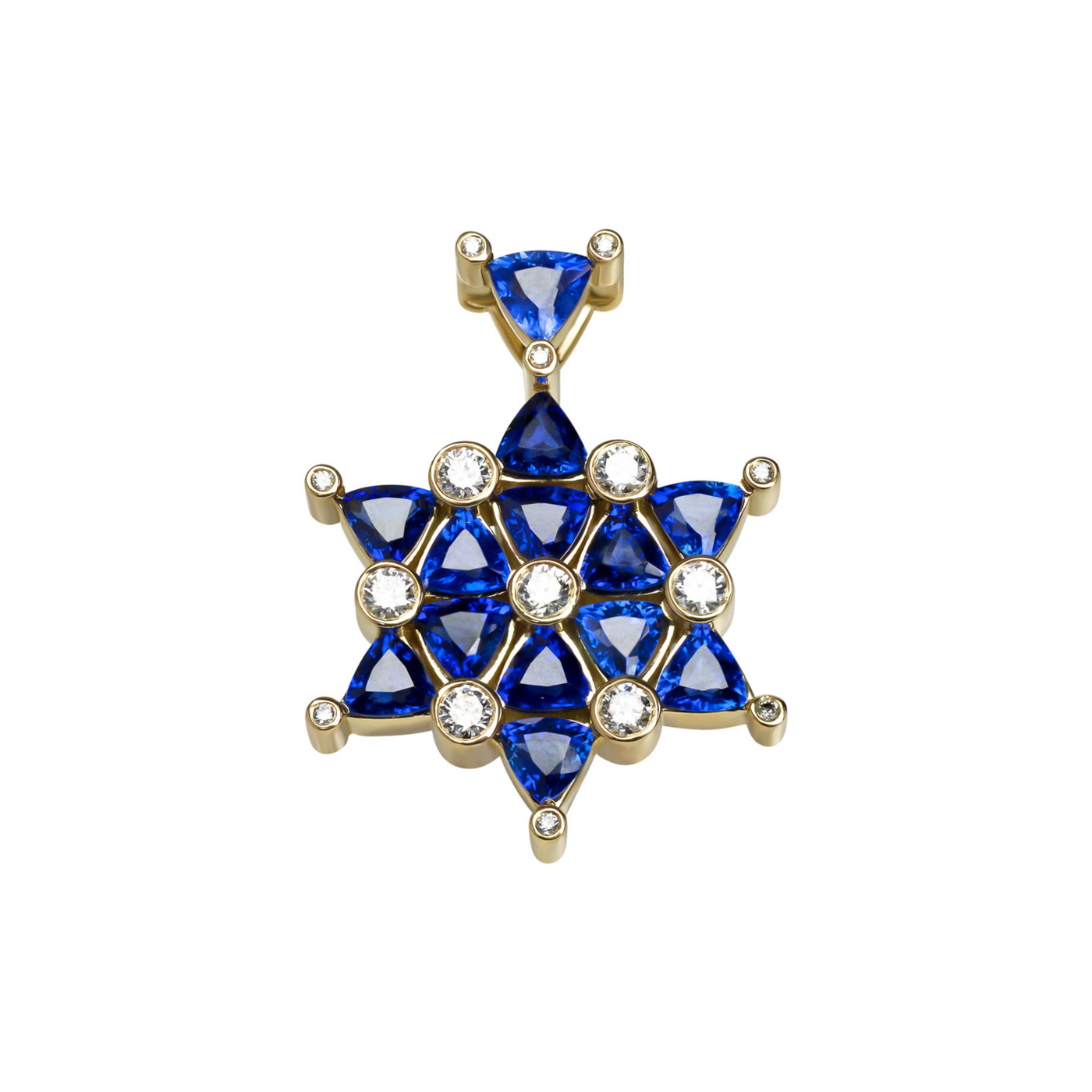 Star of David Sapphire Pendant