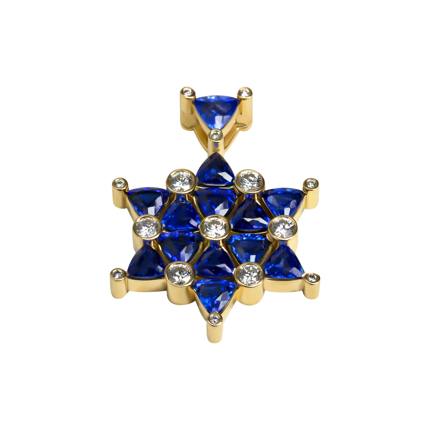 Star of David Sapphire Pendant